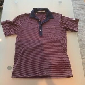 Criquet Top Shelf Players Stripe Pima Cotton Polo Shirt M The Phoenician Golf